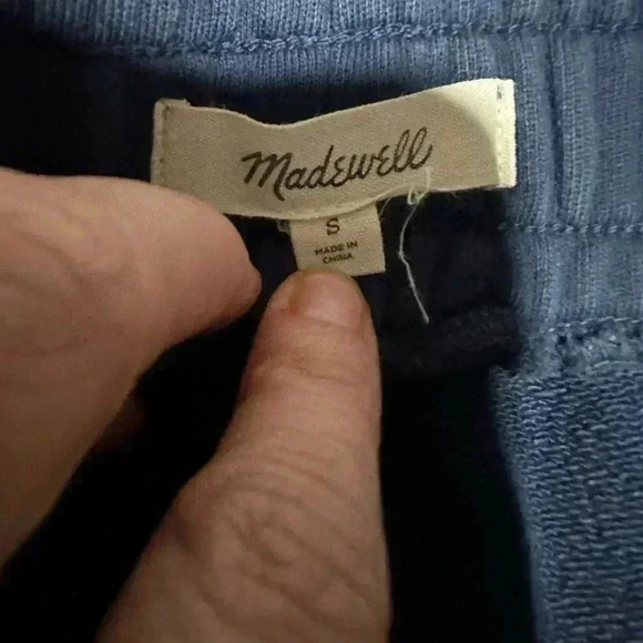 Madewell (Re)sourced Cotton Tie-Dye Retro Sweatpant Jogger Blue/White Size Small - Picture 3 of 3